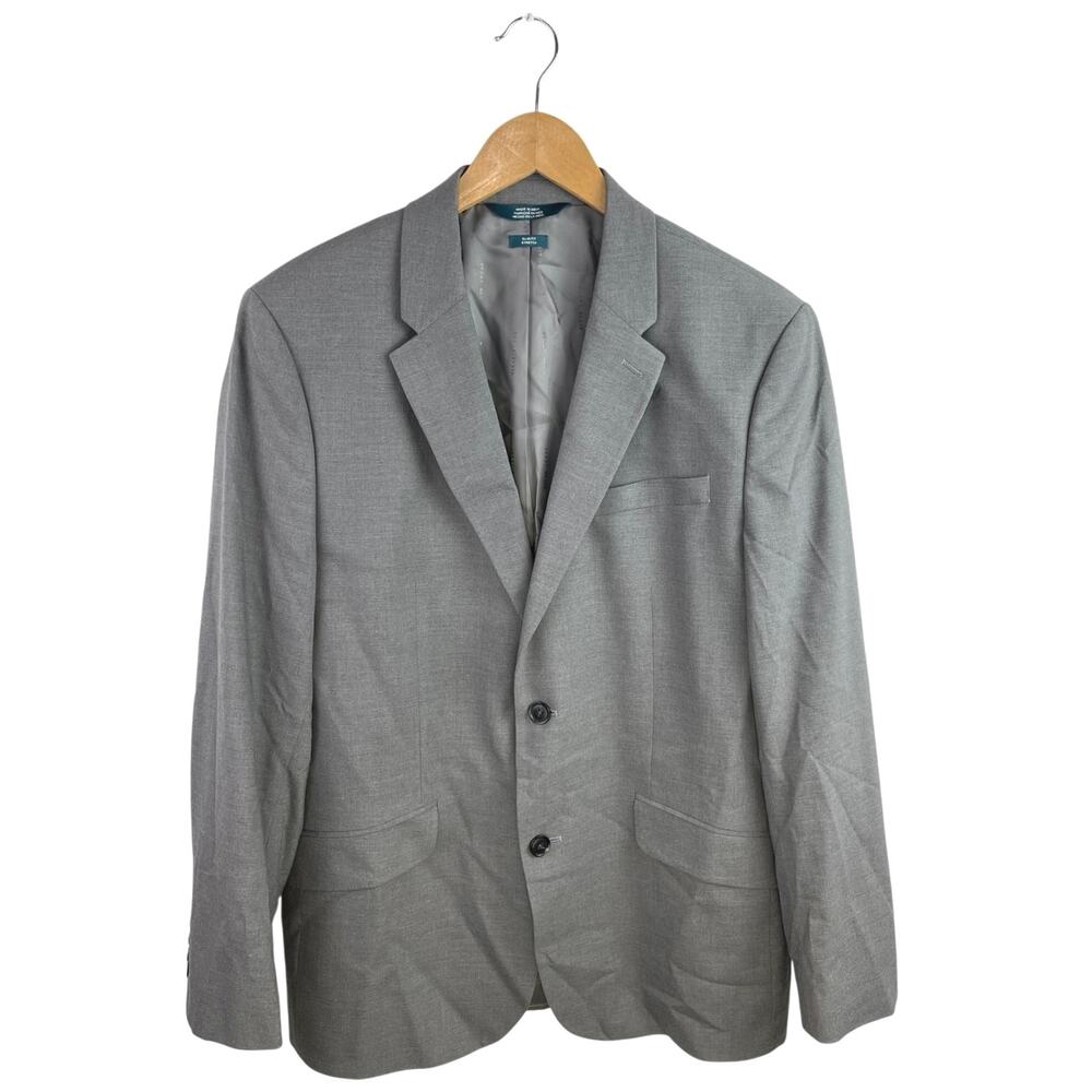 Perry Ellis Men's Gray Slim Fit Stretch Notch Lapel Two Button Suit Jacket 44S